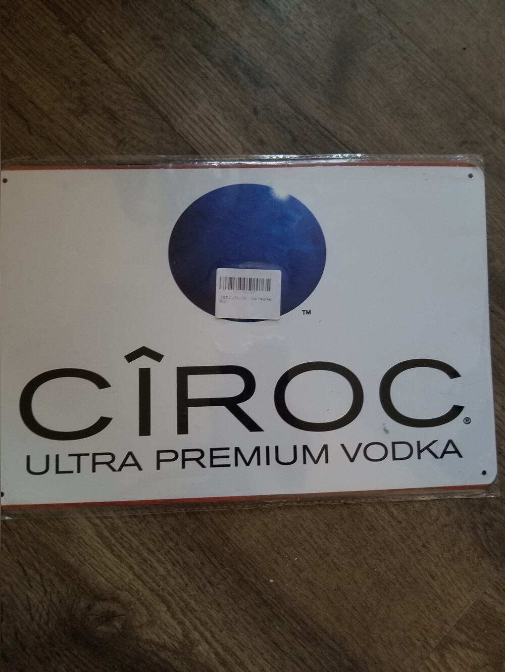 CÎROC Ultra Premium Vodka Metal Sign - White & Blue